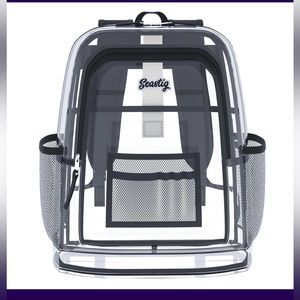 Seastig Clear Backpack Large‎ Clear Bag Stadium Heavy Duty PVC Transparent